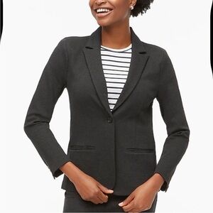 J. Crew Factory Ponte Knit Work Blazer in Black - Size 12